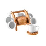 ŠOLJE SET KERAMIKA I BAMBUS 6/1 BR-2410