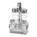 ZAČINSKI SET INOX STAKLO 5/1 BR-1004