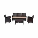 GARNITURA PVC RATAN TROSED-ANTRACIT